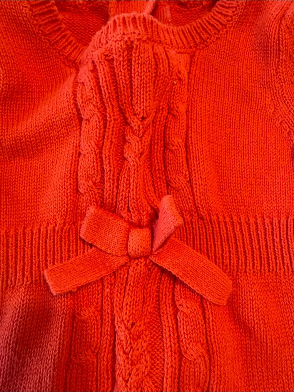 Gymboree Red Knit Bow-Front Short Sleeve Dress